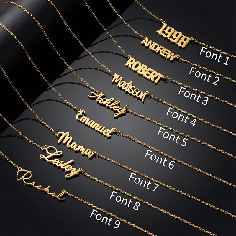 Custom Font Name Bracelet/Anklet with 3mm Cuban Link