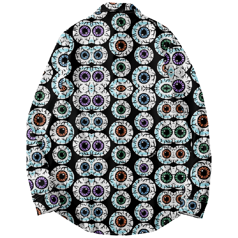 Halloween Eyeball Print Long Sleeve Shirt