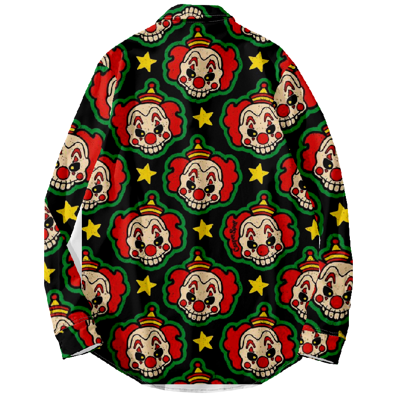 Halloween Clown Horror Print Long Sleeve Shirt