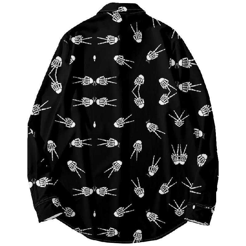 Halloween Skull Finger Print Shirt