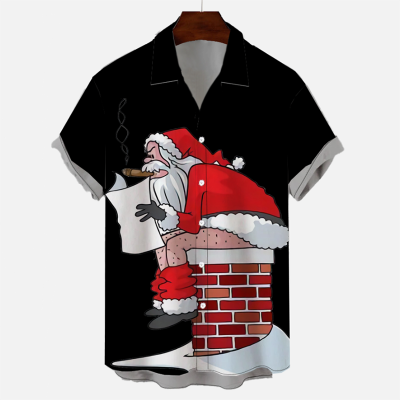 Christmas Printed Short Sleeve Shirt