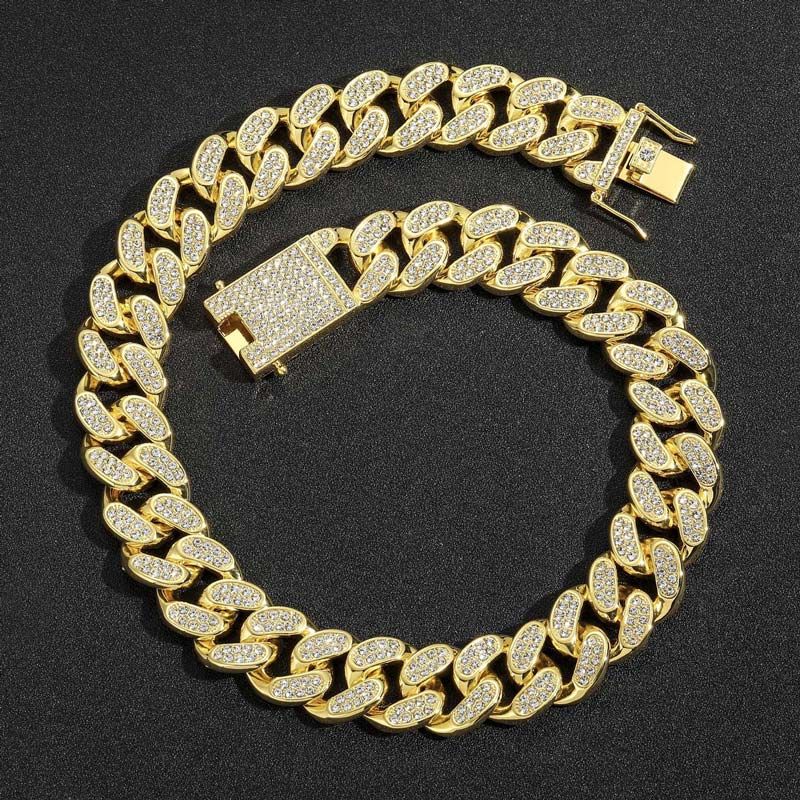 20mm Heavy Iced Cuban Link Neckalce Chain