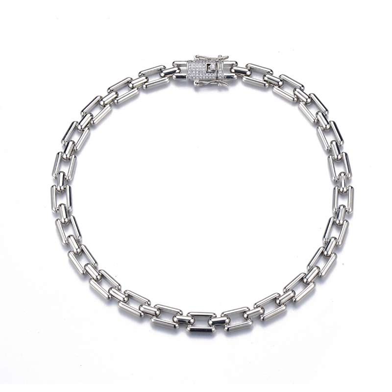 11mm Rectangle Link Replacement Chain with Iced Clasp