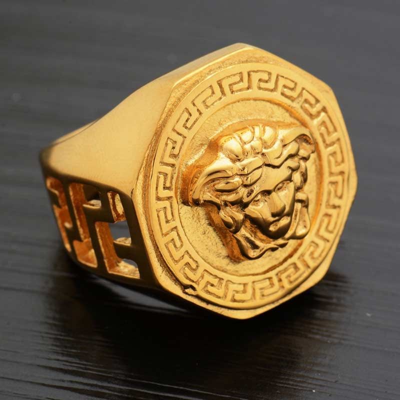 Fashion Character Gold Ring