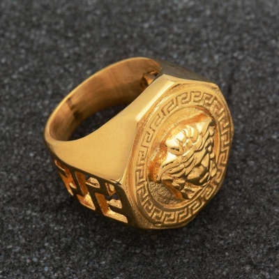 Fashion Character Gold Ring