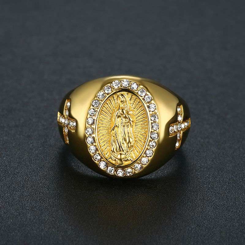 Our Lady of Guadalupe with Cross Ring