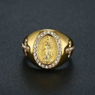 Our Lady of Guadalupe with Cross Ring