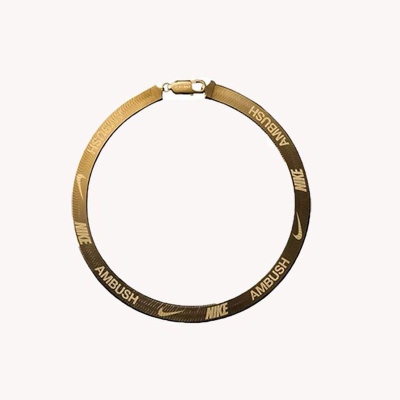 Tick Sign Herringbone Bracelet in Gold