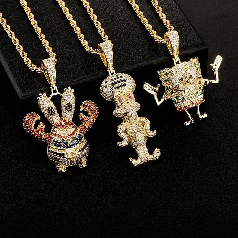 Iced Cartoon Character Pendant