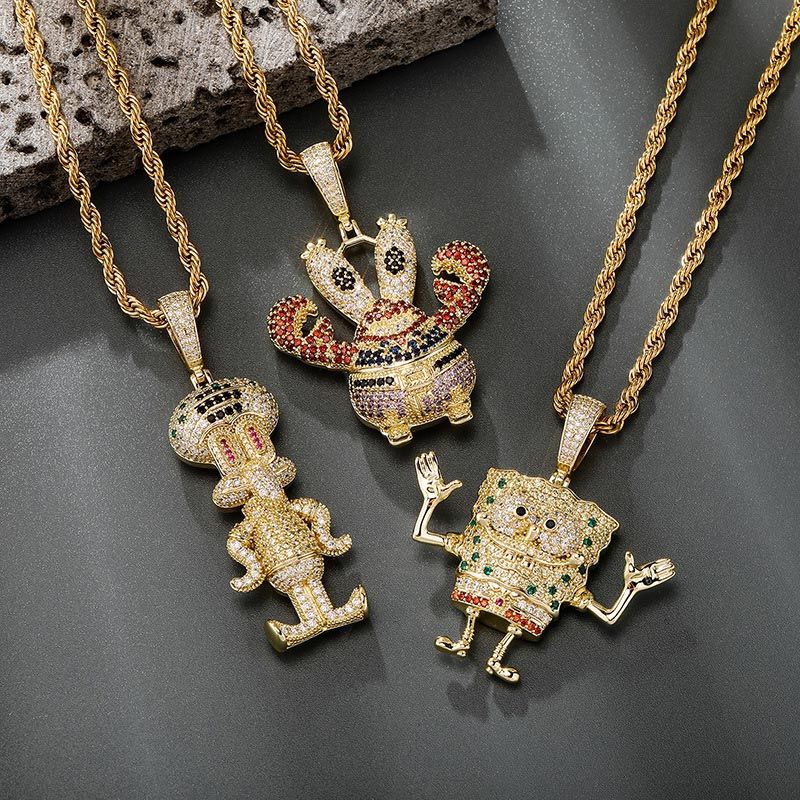 Iced Cartoon Character Pendant