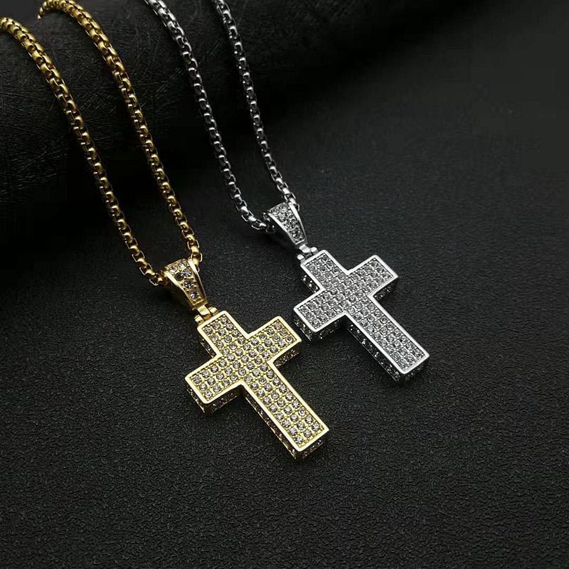 Iced Christian Cross Pendant