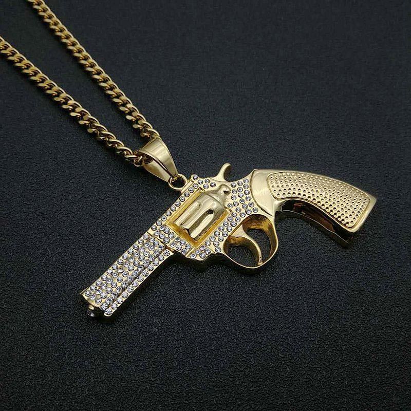 Iced Six Shooter Pendant