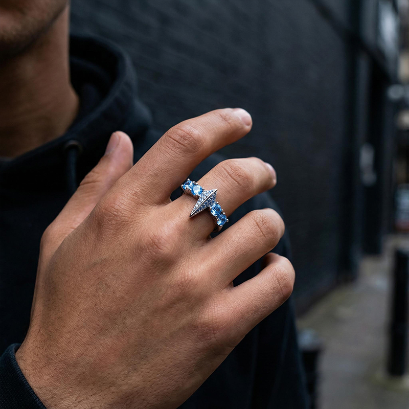 Iced Fight Tooth and Claw Open Ring