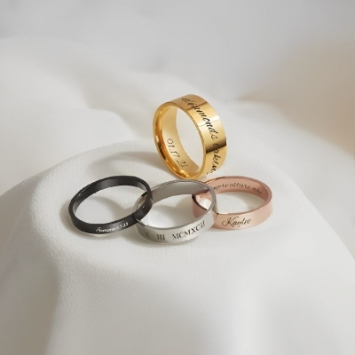 Custom Engraved Simple Promise Ring