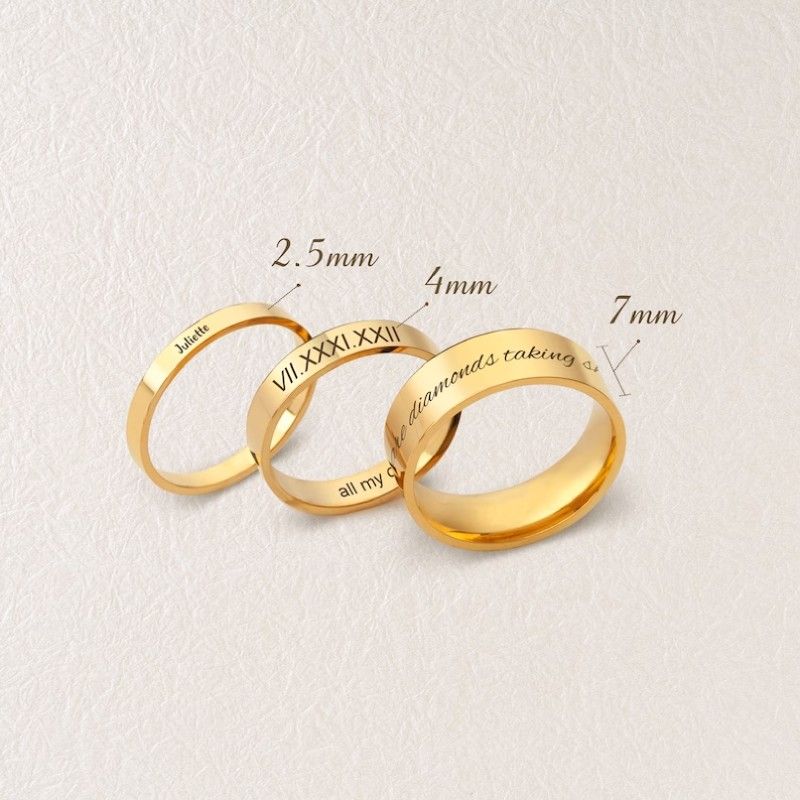 Custom Engraved Simple Promise Ring