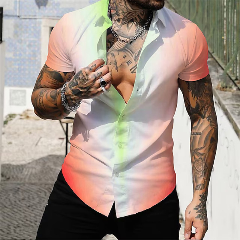 Digital Print Short Sleeve Shirt