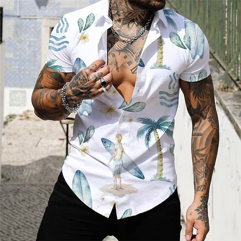 Digital Print Short Sleeve Shirt