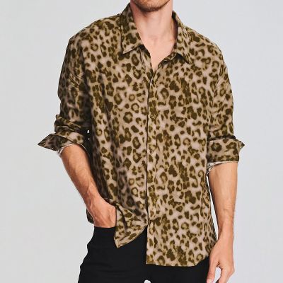 Printed Casual Leopard Print Shirt