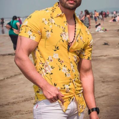 Printed Beach Short Sleeve Shirt
