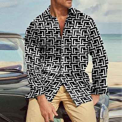 Leopard Polka Dot Resort Long-Sleeved Shirt