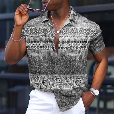 Resort Style Cuban Collar Short Sleeve Shirt