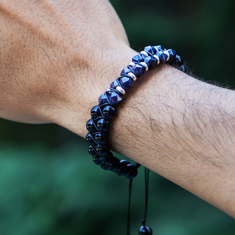 Healing Energy Stone Double Layered Braided Adjustable Bracelet