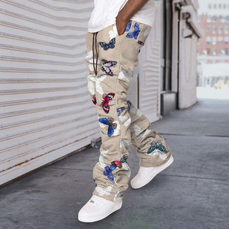 Butterfly Printed Casual Pants