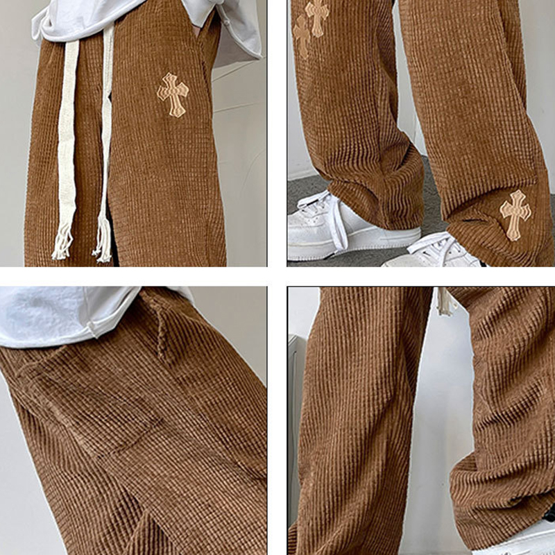 Men's Brown Vintage Drape Corduroy Pants