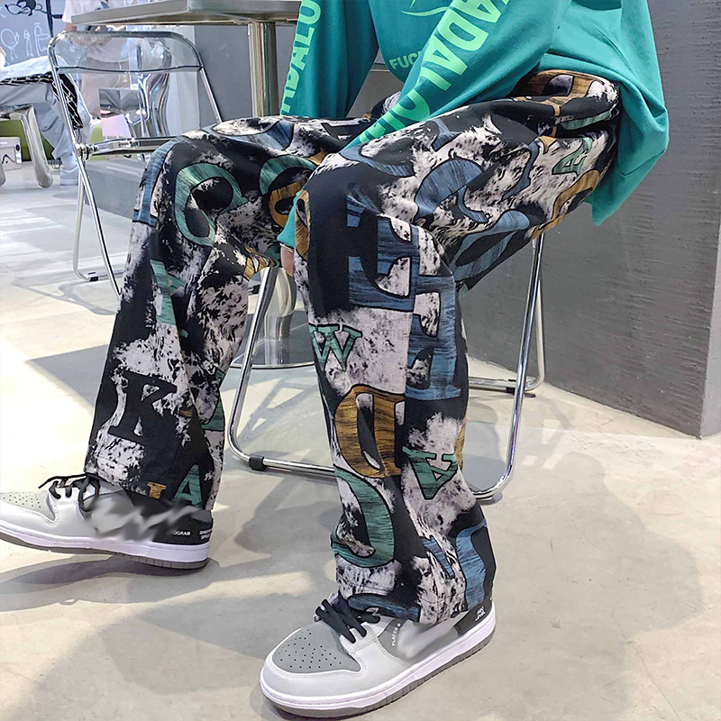 Men's Trend Print Loose Casual Pants