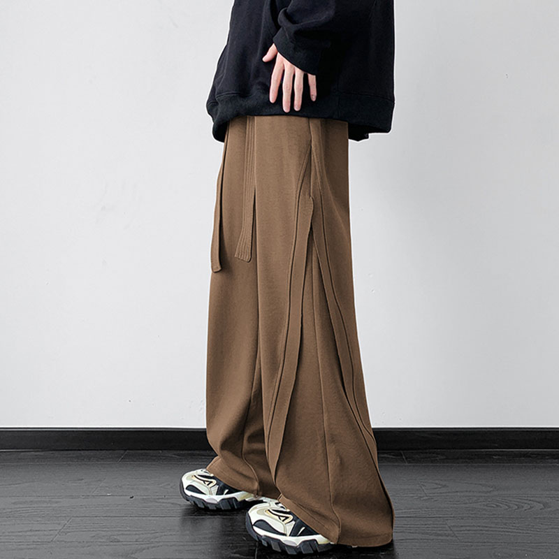 Casual Pleated Straight Pants