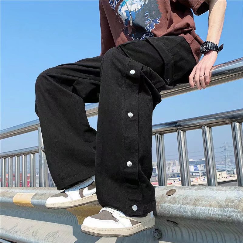 Hip-Hop Buttoned Vintage Cargo Pants
