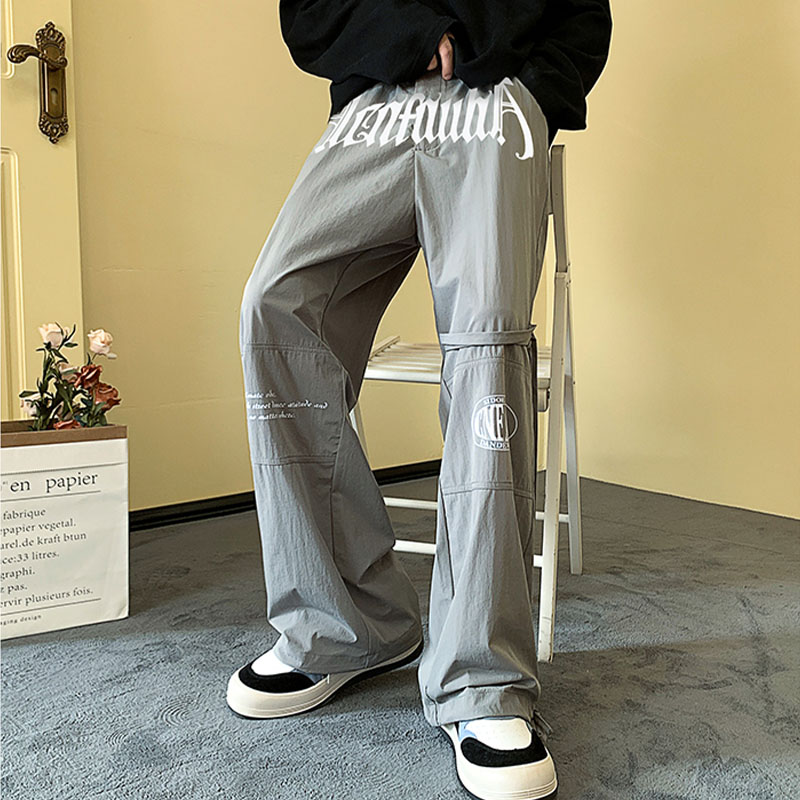 Hip-Hop Letter Print Streamer Overalls Hip-Hop Letter Print Streamer Overalls