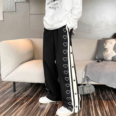Vibe Style Buttoned Basketball Casual Pants