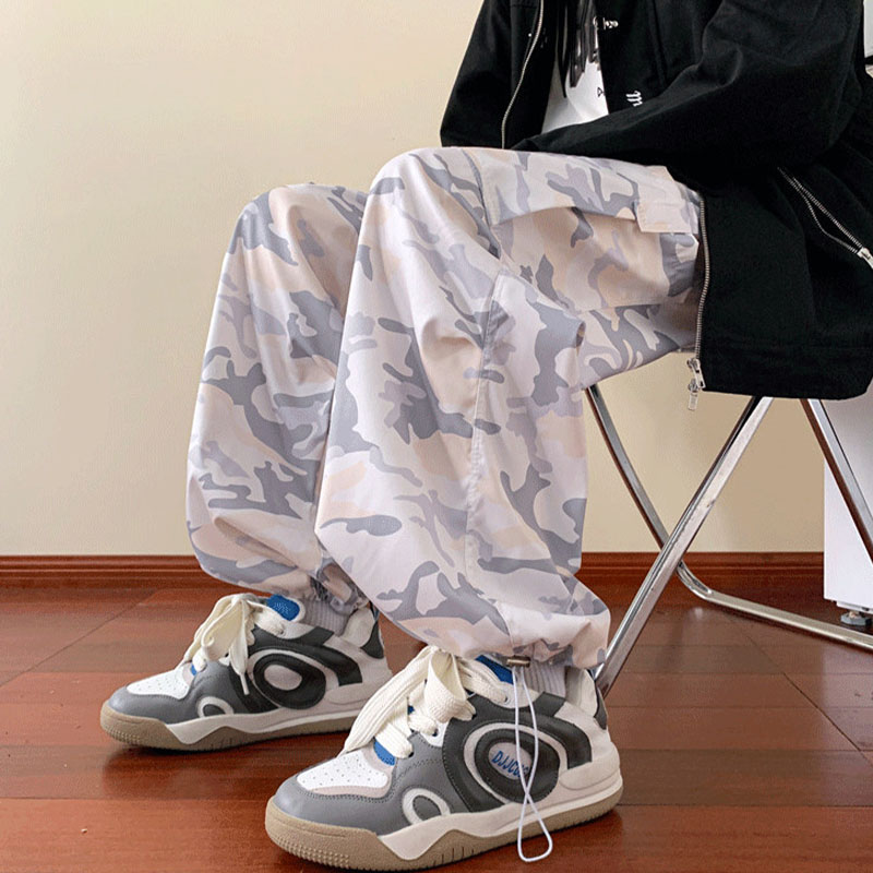 Camouflage Drawstring Cargo Pants