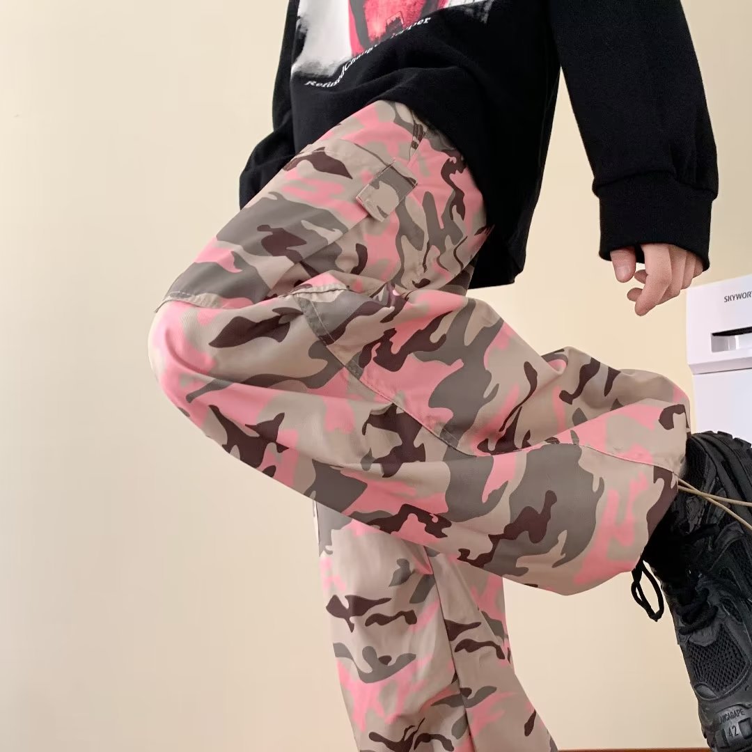 Camouflage Drawstring Cargo Pants