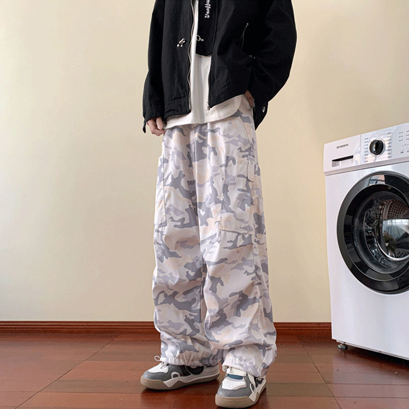 Camouflage Drawstring Cargo Pants