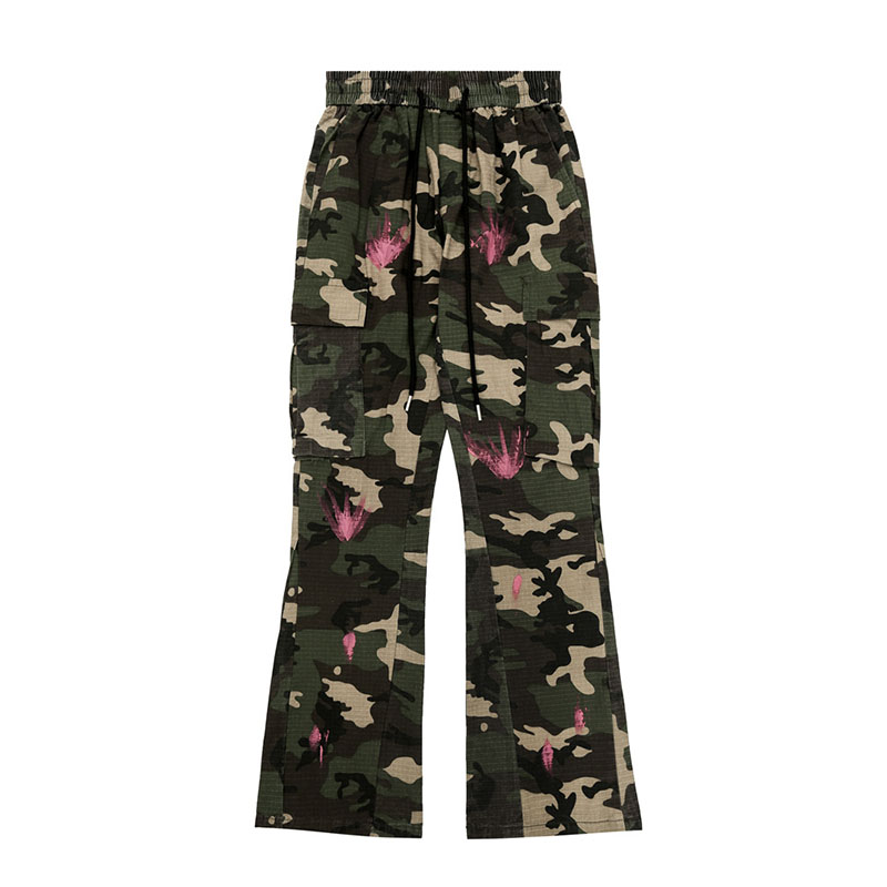 Hiphop Micro Horn Splash Ink Camouflage Pants