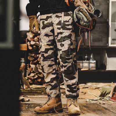 Retro Straight Camouflage Casual Pants