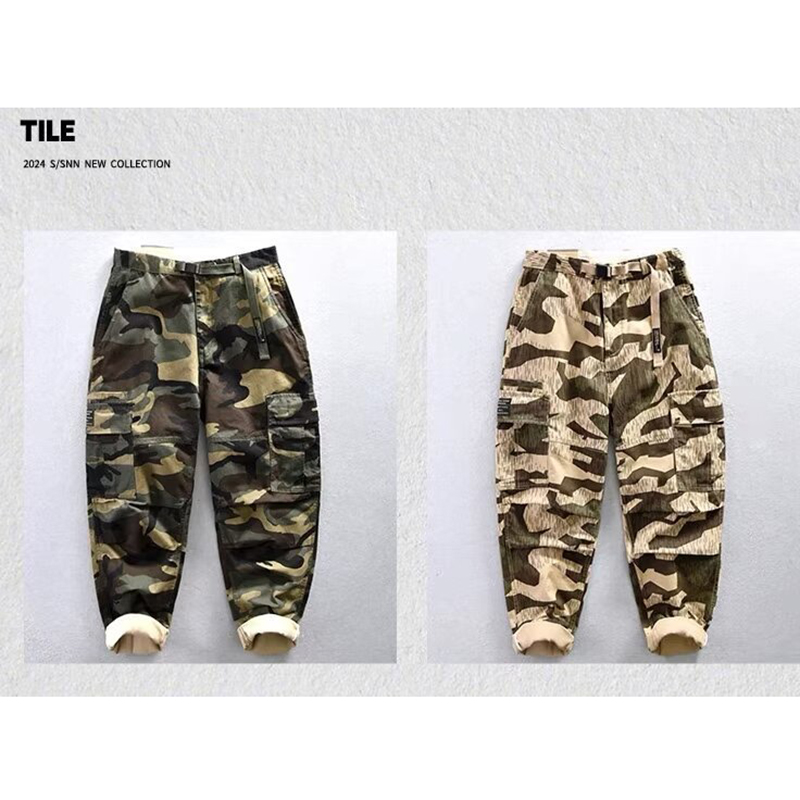 Retro Straight Camouflage Casual Pants