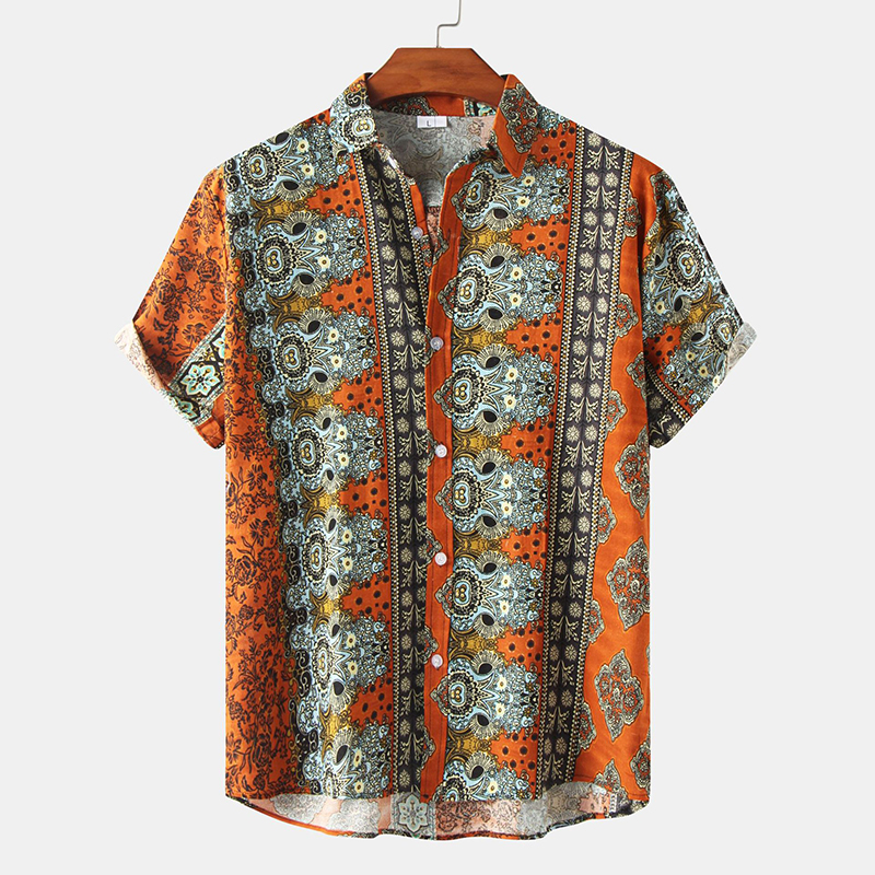 Tactical Hawaiian Style Printed Short Sleeve Shirt