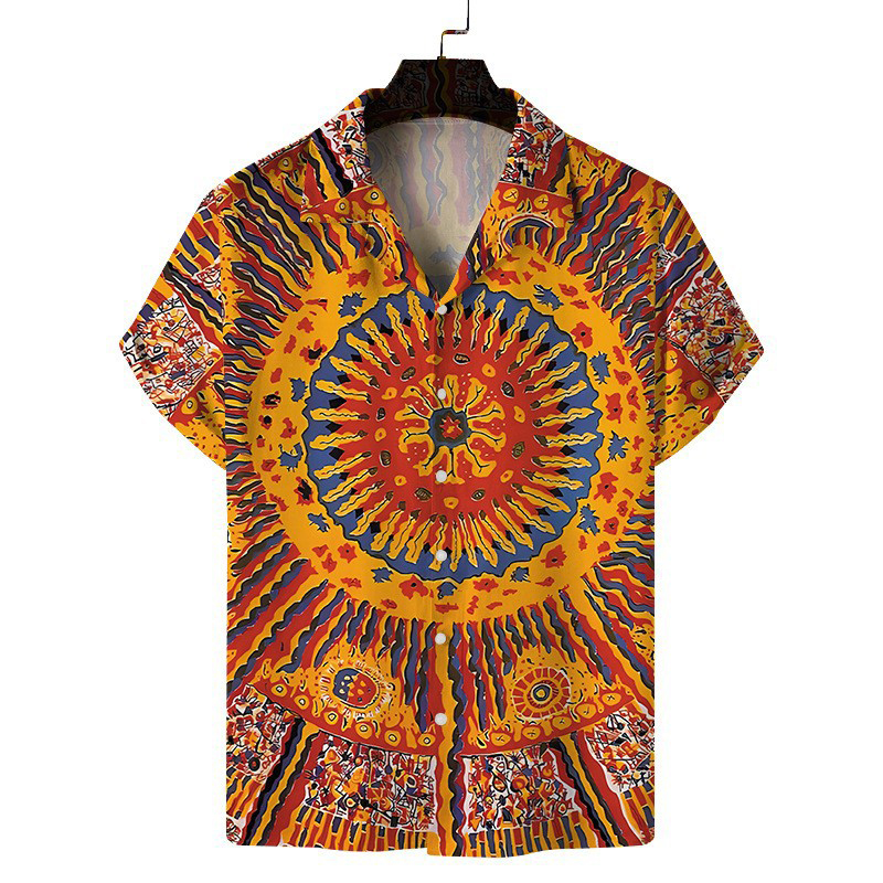 Casual Multicolor Printed Short Sleeve Shirt