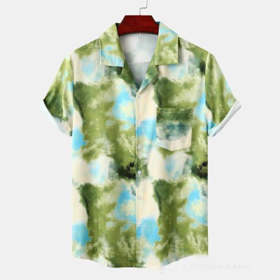 Tie-Dye Relaxed Hawaiian Shirt