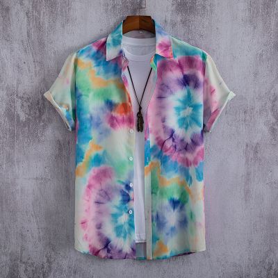 New Tie Dye Printed Men's Shirts