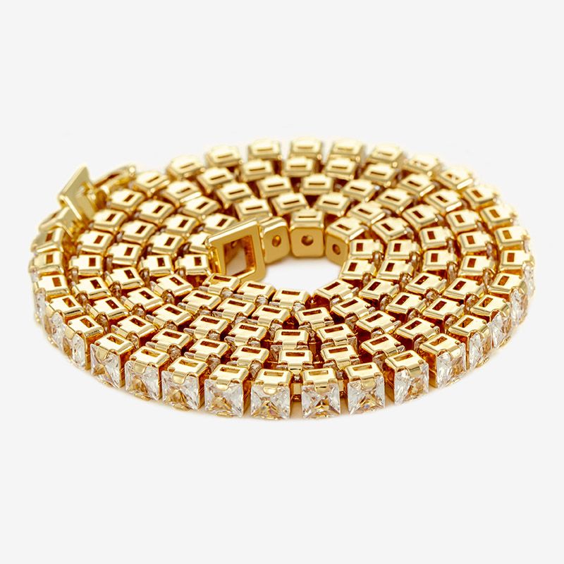 Iced 5mm Women Tennis Chain Set in Gold