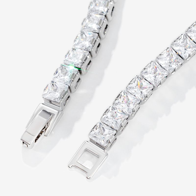 Iced 5mm Women Tennis Chain Set in White Gold