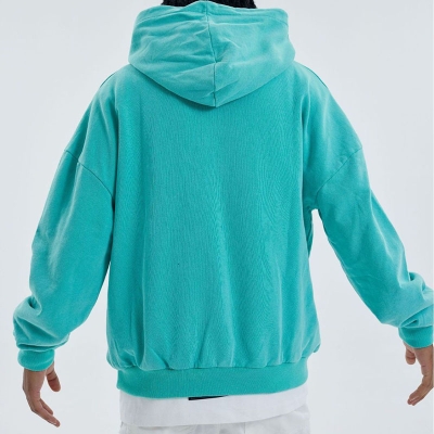 Tricolor Embroidery Printed Hoodie