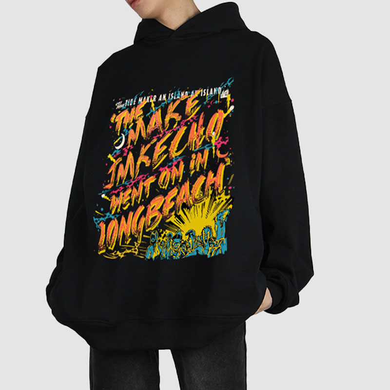 Graffiti Letter Printed Hoodies Graffiti Letter Printed Hoodies