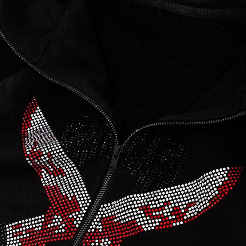 Unisex Punk Full Zip Hoodie