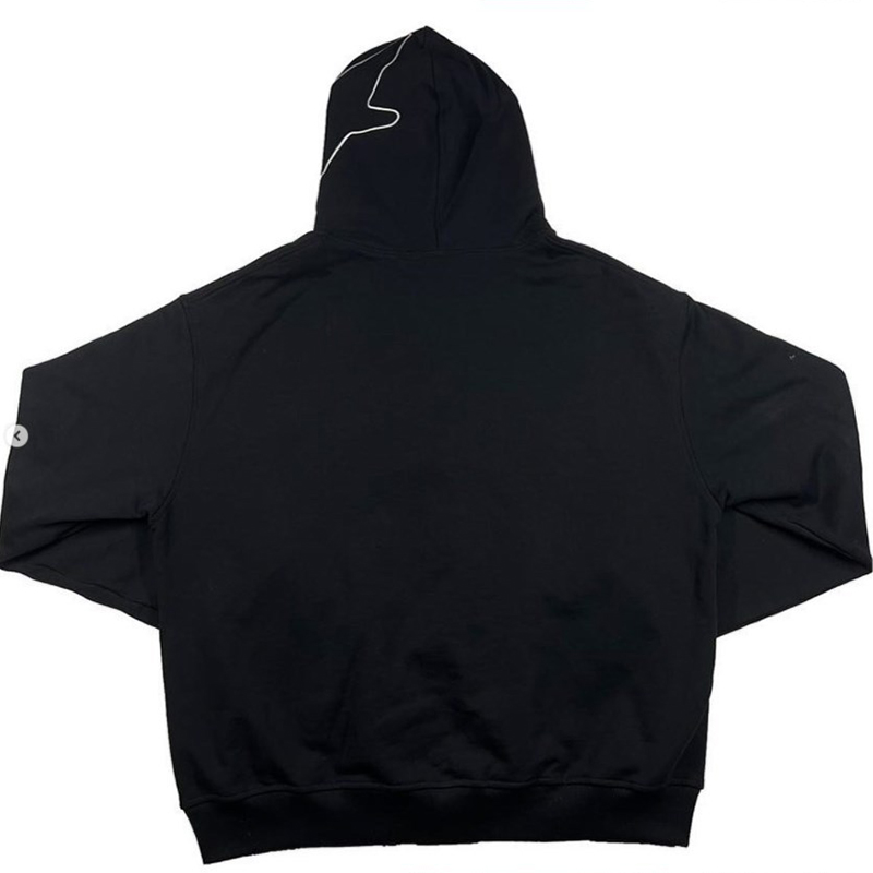 Unisex Zip Star Print Hoodie