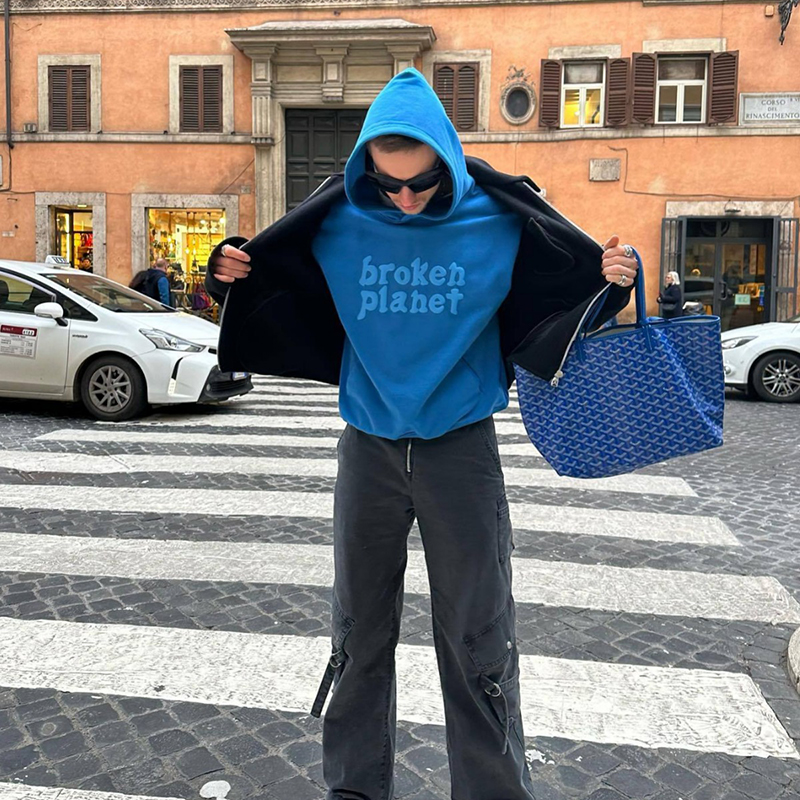 Punk Rock Casual Printed Hoodie